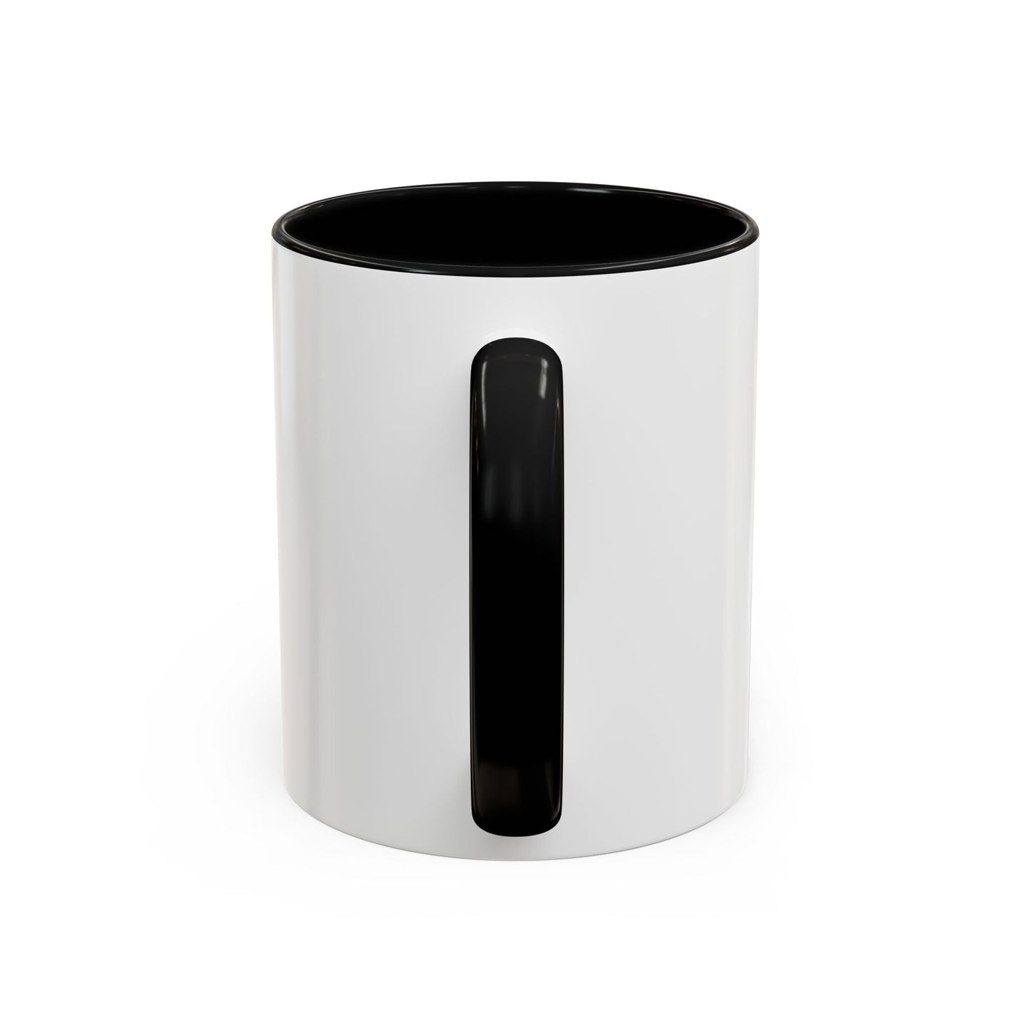 Toontronix Coffee Mug - White ceramic with black interior and handle.