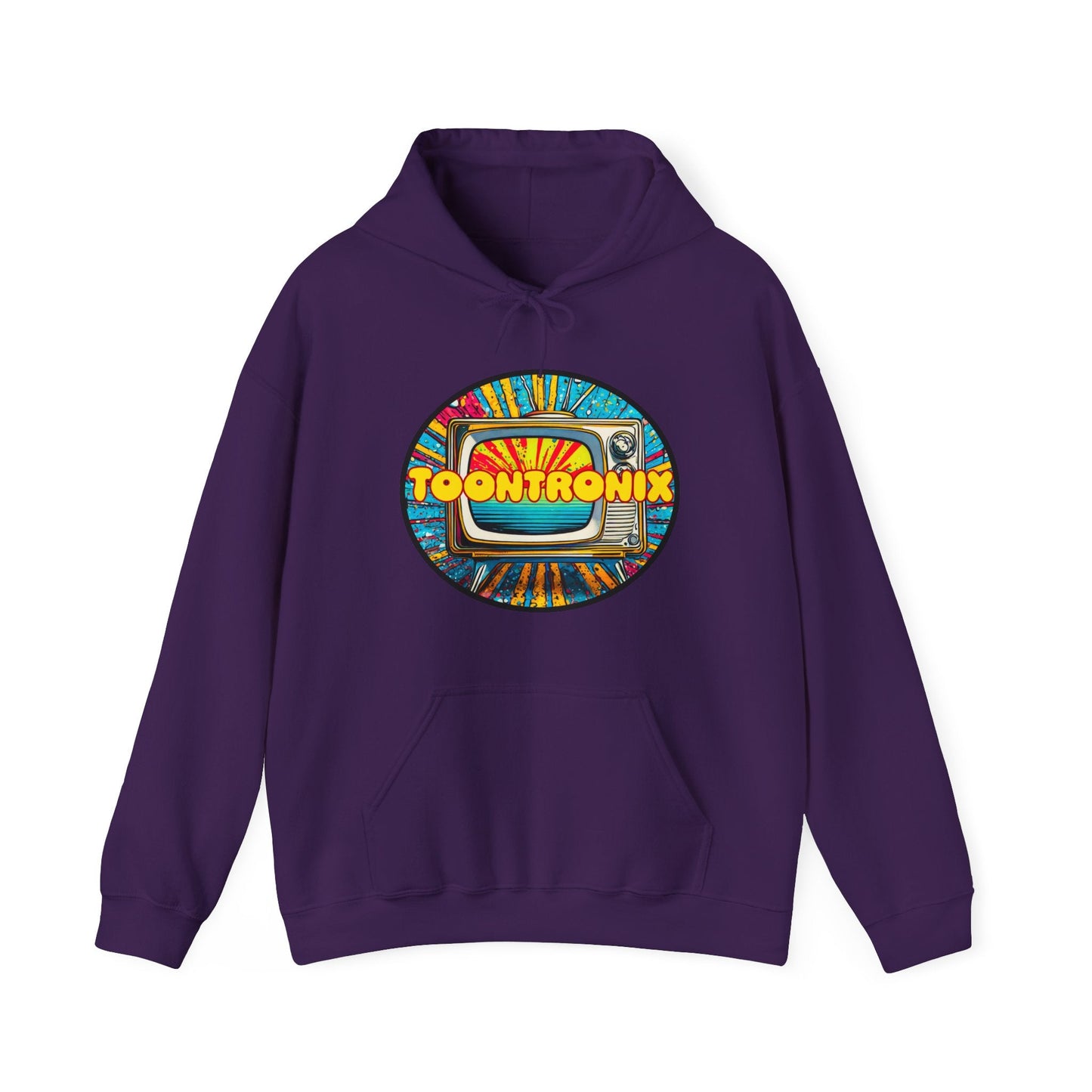 Toontronix TV Hoodie - Unisex Heavy Blend™ Sweatshirt, spacious kangaroo pocket, adjustable drawstring, cozy and stylish hoodie.