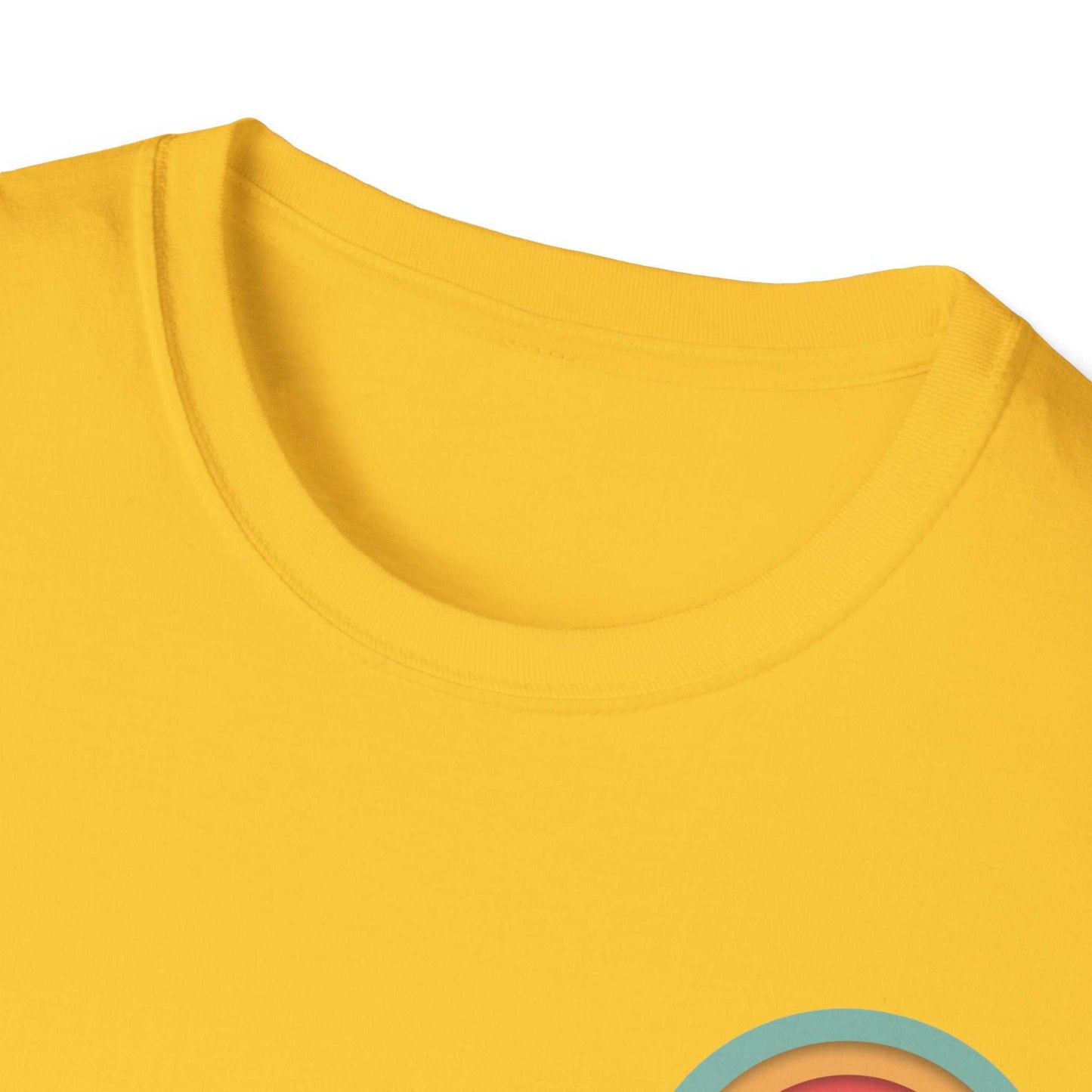 Yellow Toontronix Toons Logo Tee with ribbed collar, 100% cotton.