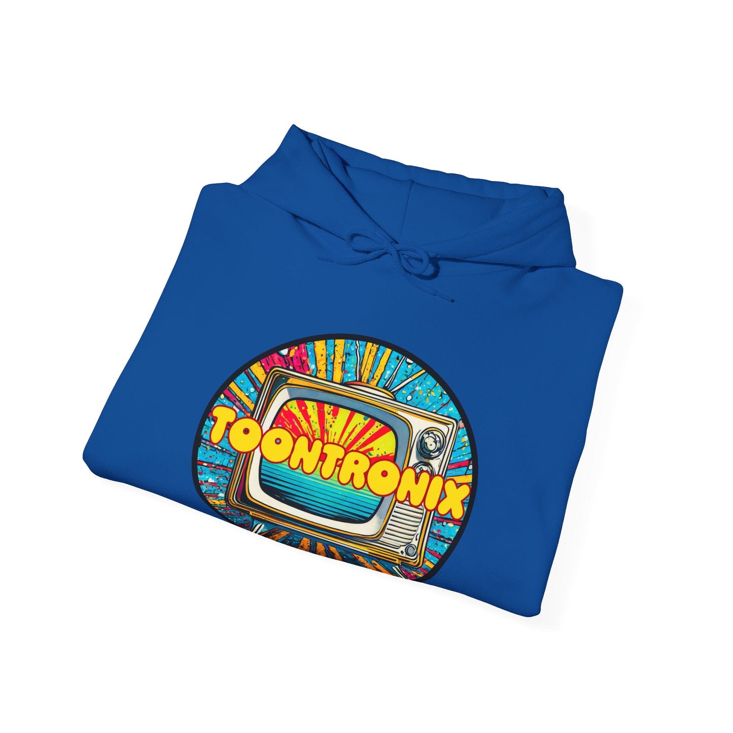 Toontronix TV Hoodie - Unisex Heavy Blend Sweatshirt with Colorful Graphic Design