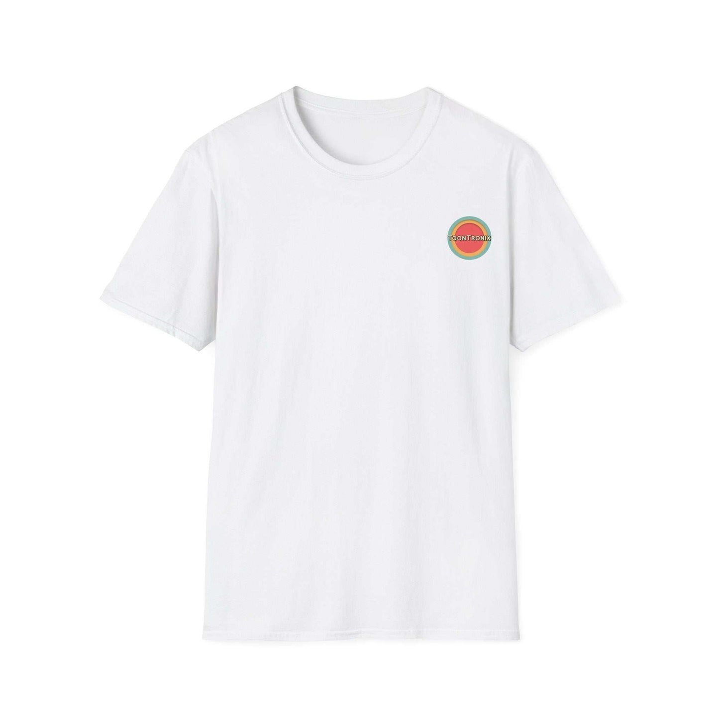 Toontronix Atomic Tv Tee with a vintage cartoon design on a lightweight, white t-shirt.