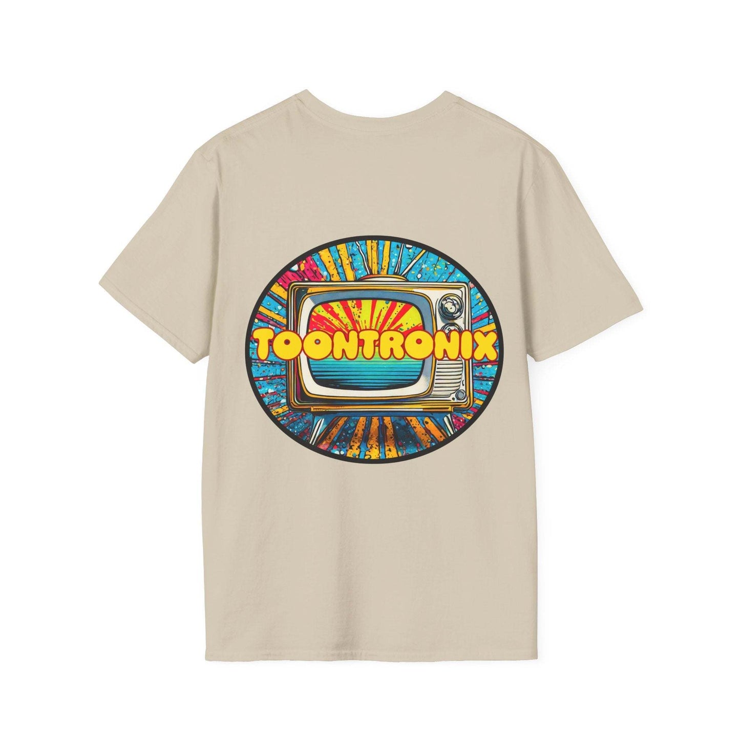 Toontronix Tv Tee unisex shirt with vintage TV graphic design.