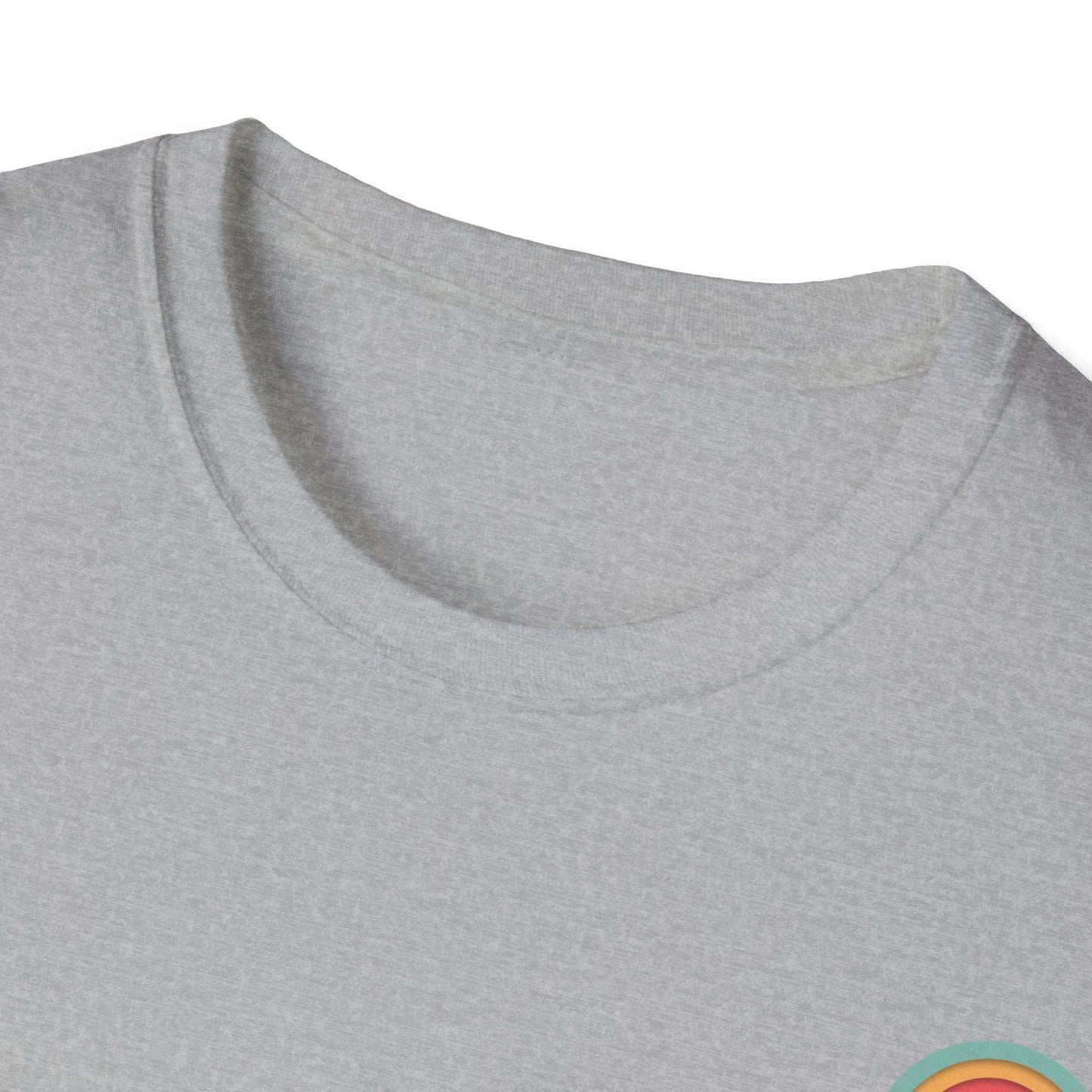 Toontronix Atomic Tv Tee with retro cartoon design on heather gray fabric.