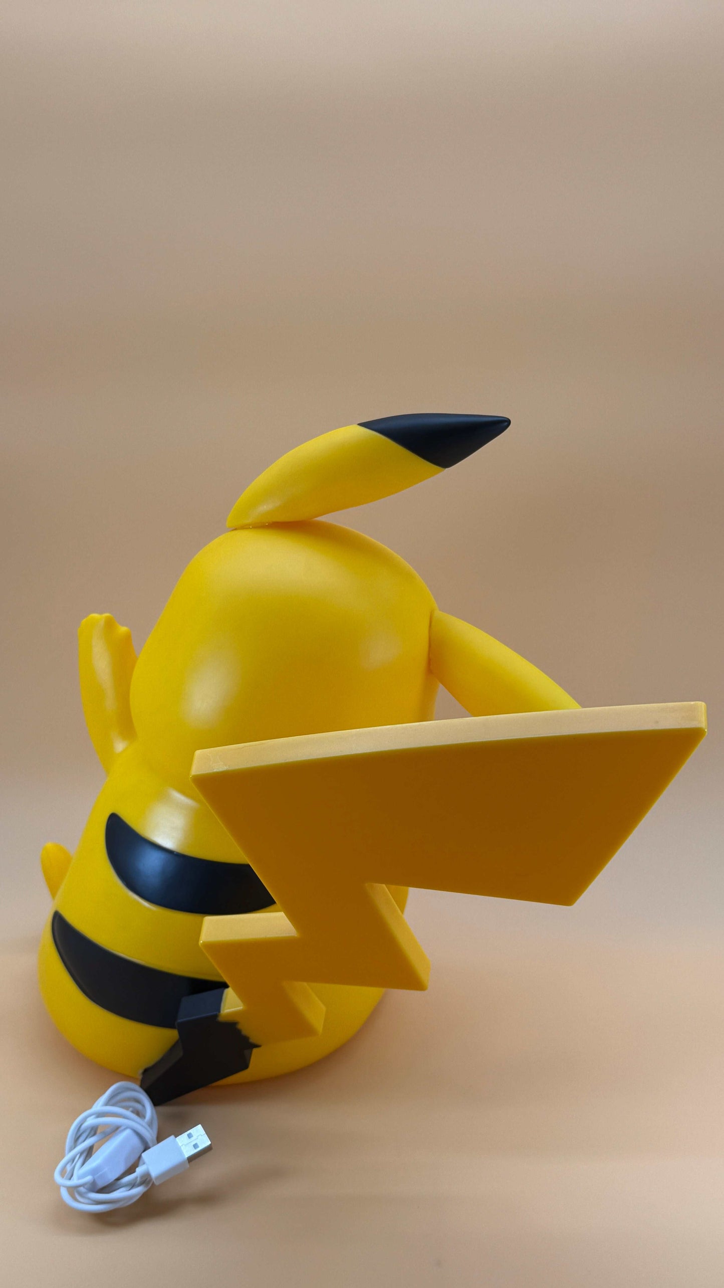 13" Pikachu Large Statue USB Desk Lamp Light with USB cord, over 1 foot tall, unique decor piece.