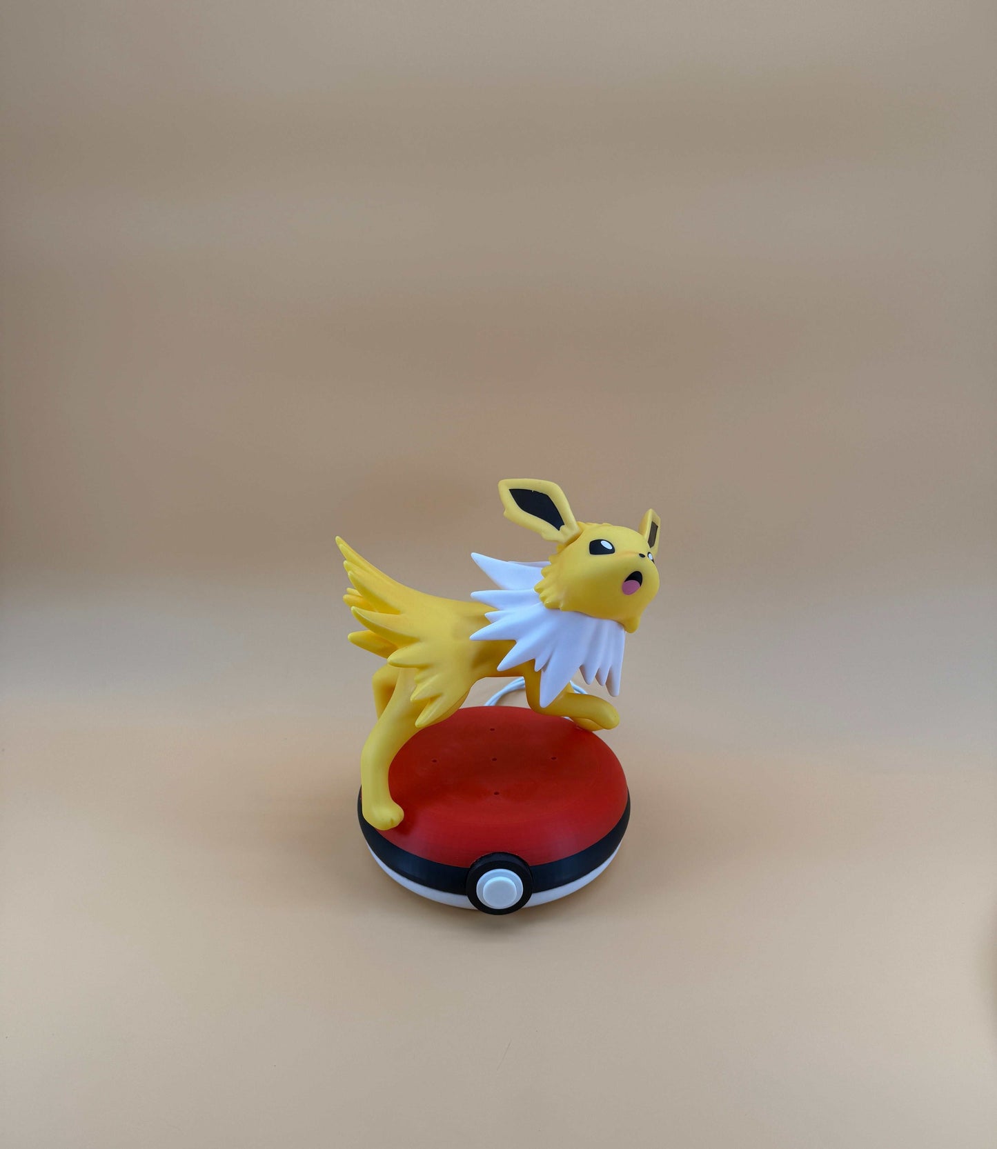 Jolteon Pokeball Desk Lamp with USB Cord, 7-inch collectible lamp.