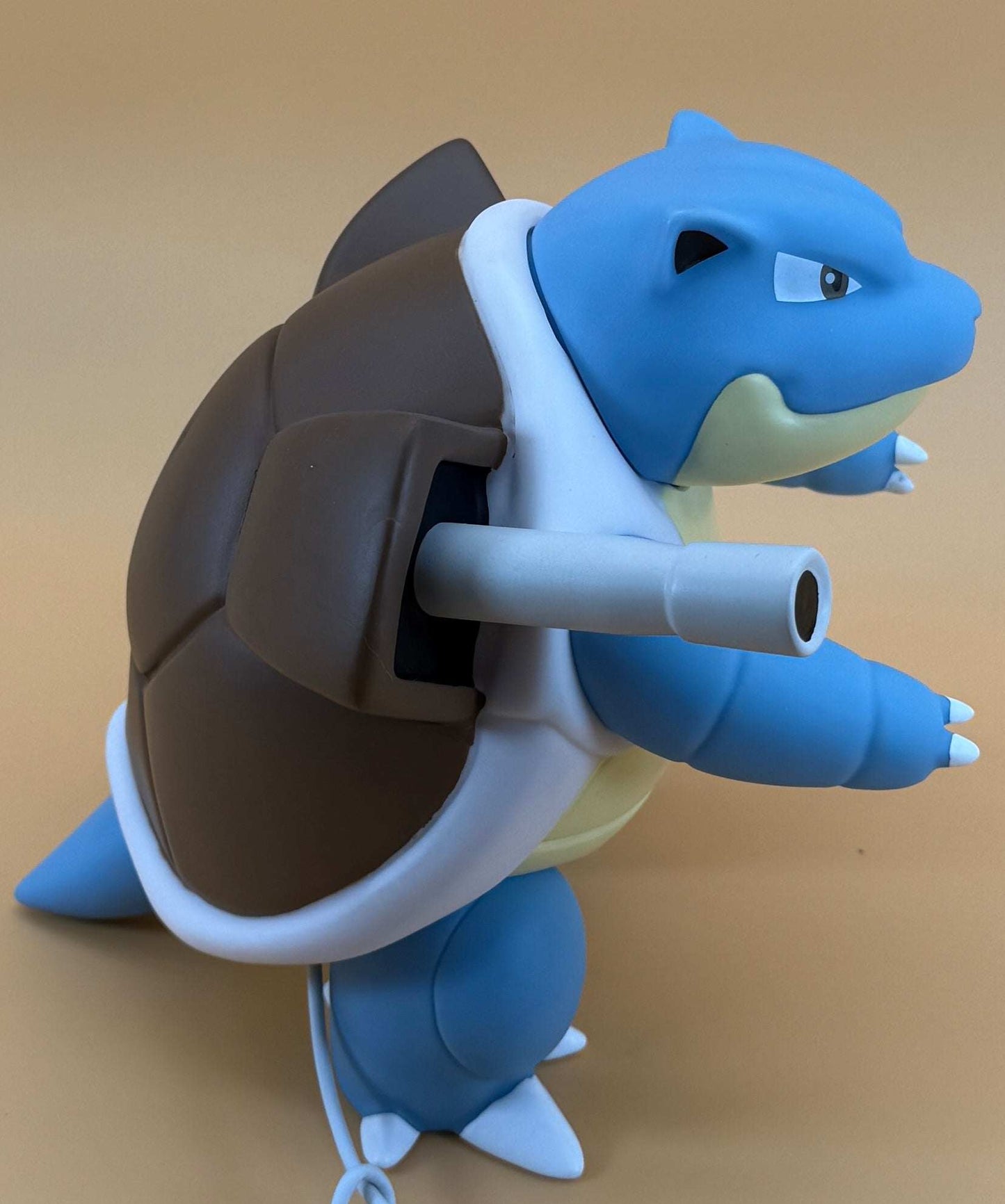 7" Blastoise Statue USB Desk Lamp with built-in cord, unique decor piece.