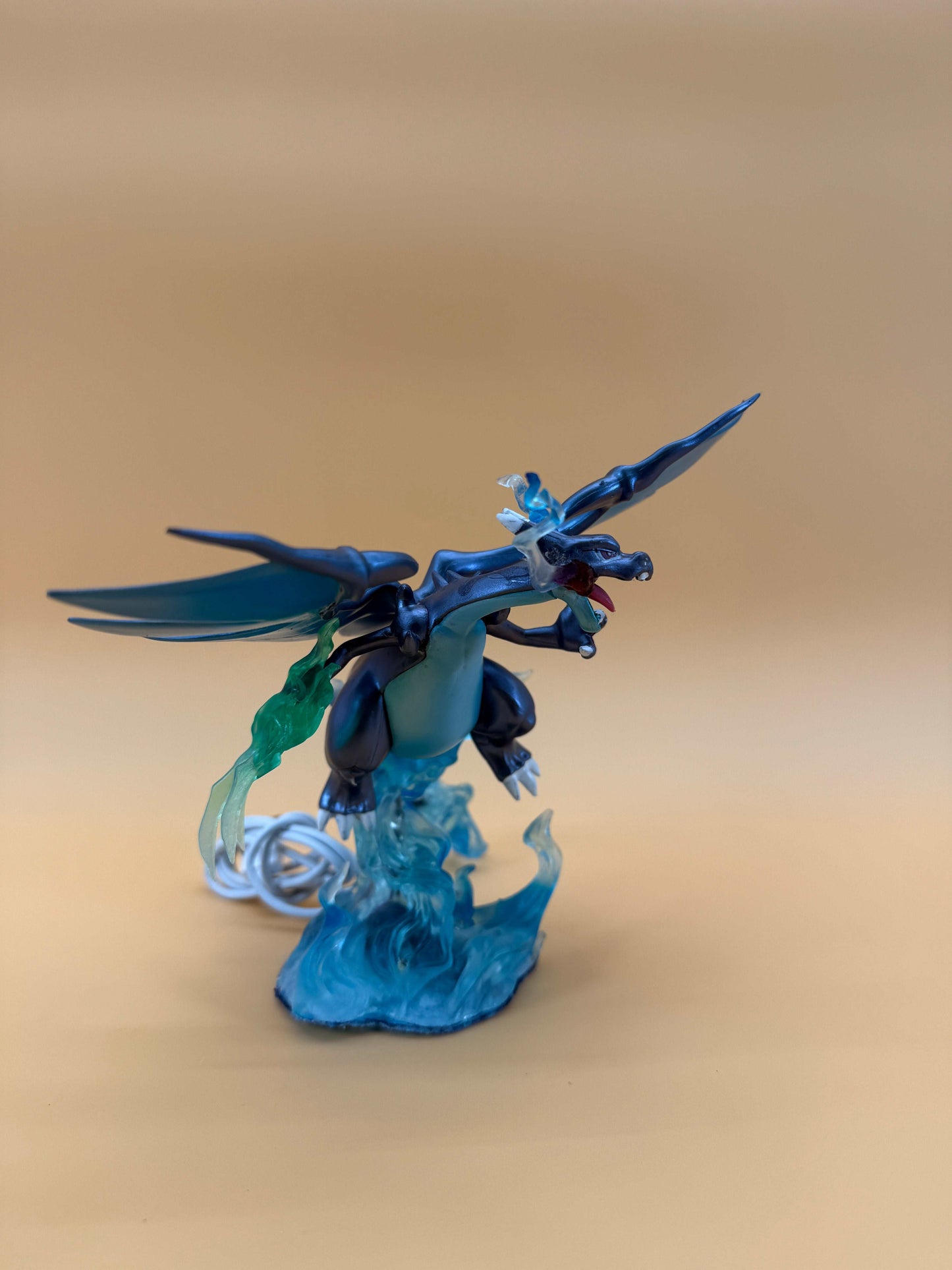 6" Mega Charizard X Pokemon statue USB desk lamp, unique design, limited edition.