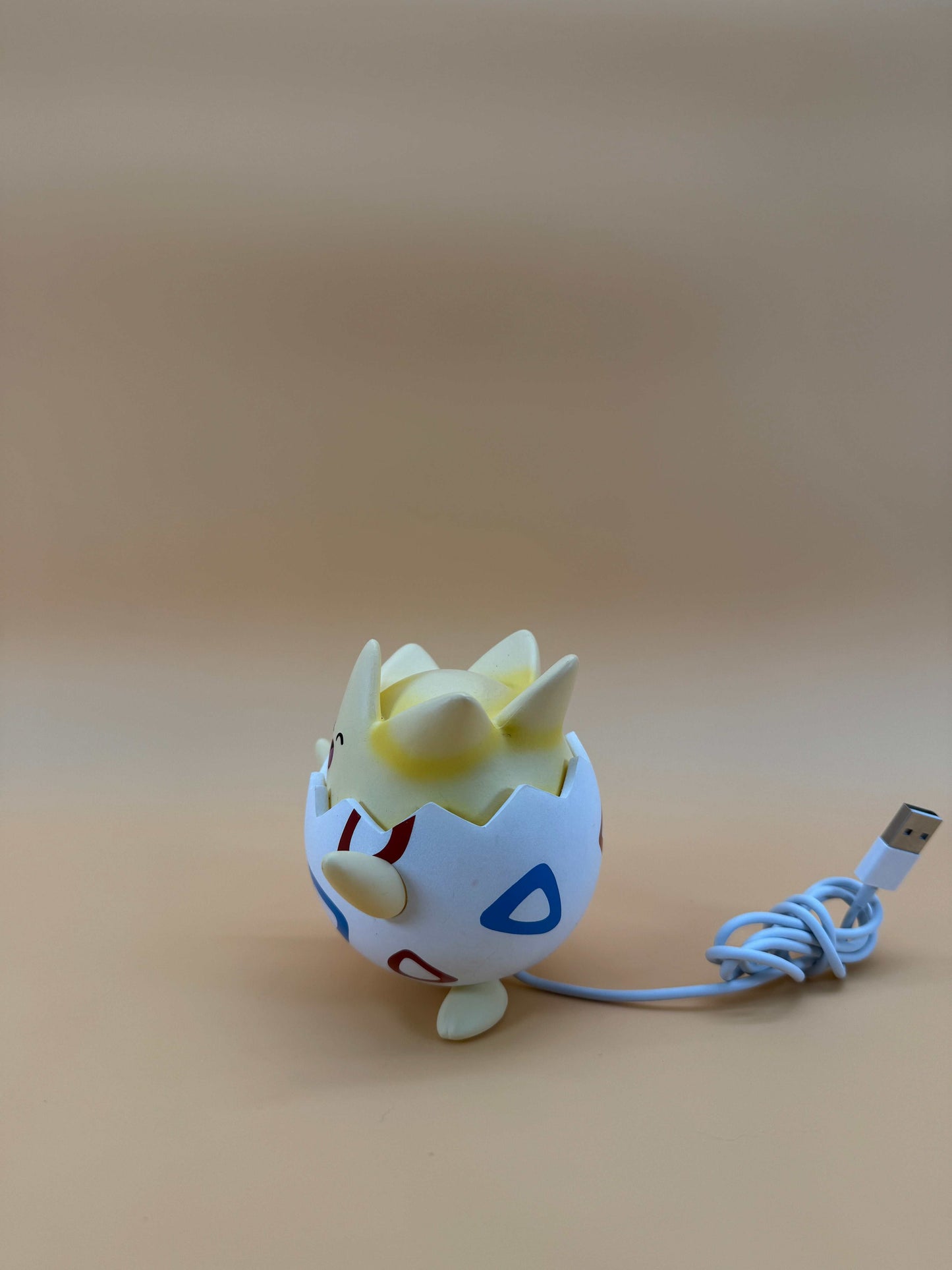 Togepi Desk Lamp with USB Cord, 3.5-inch Pokemon Statue Light.
