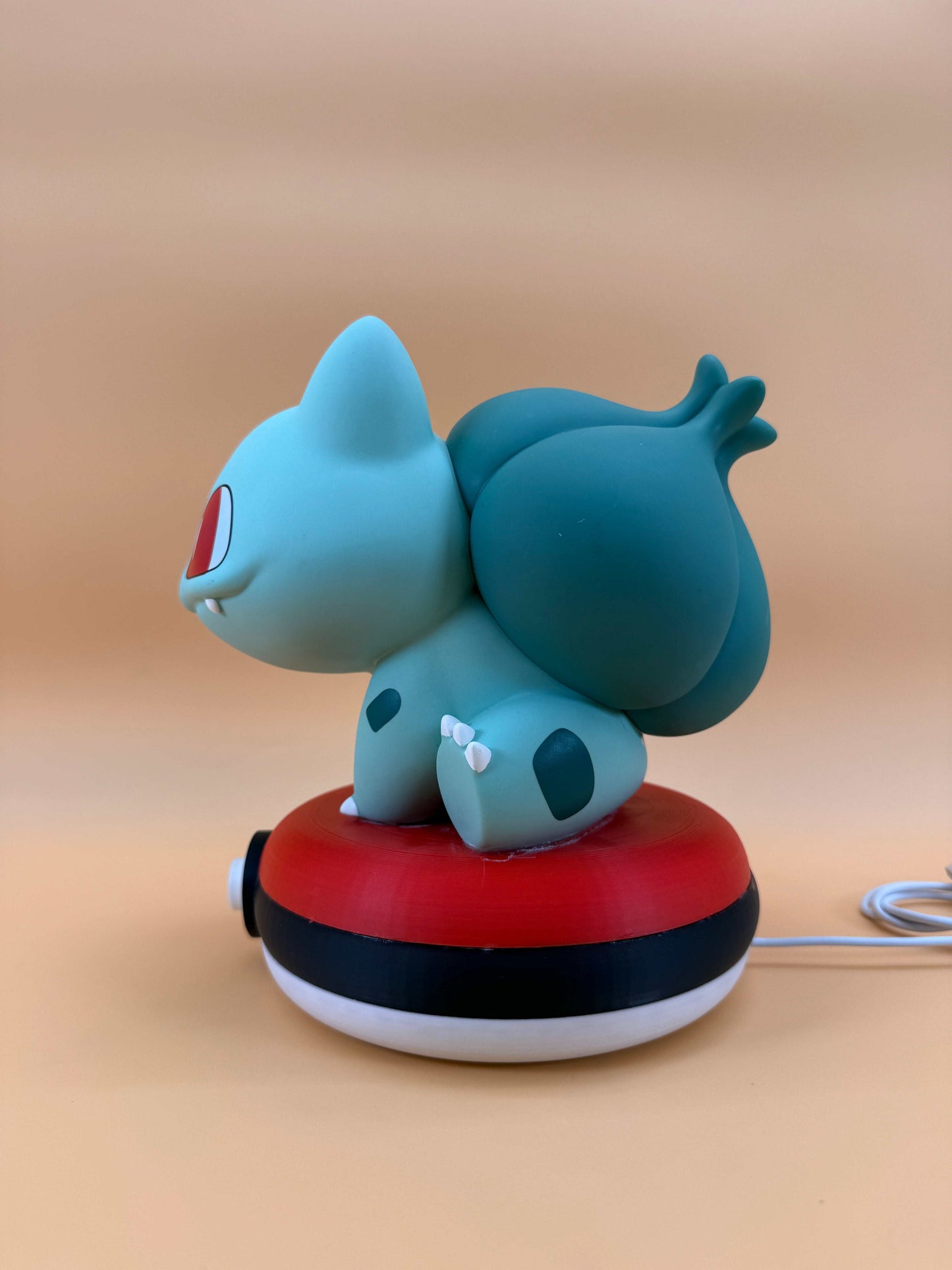 Bulbasaur Pokeball desk lamp with USB, limited edition, unique home decor.