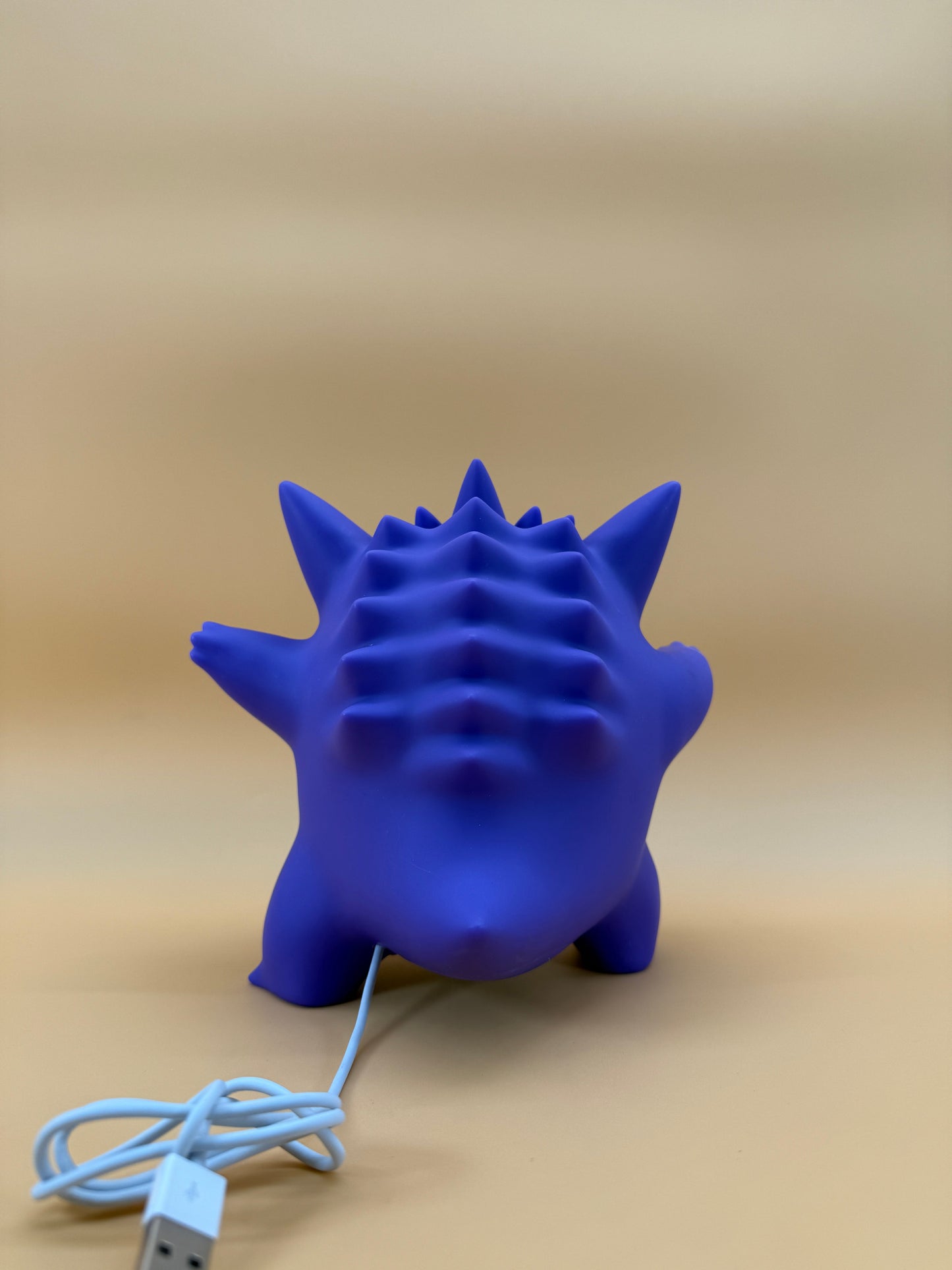 7" Gengar Statue USB Desk Lamp with built-in cord, adds magic to any space.