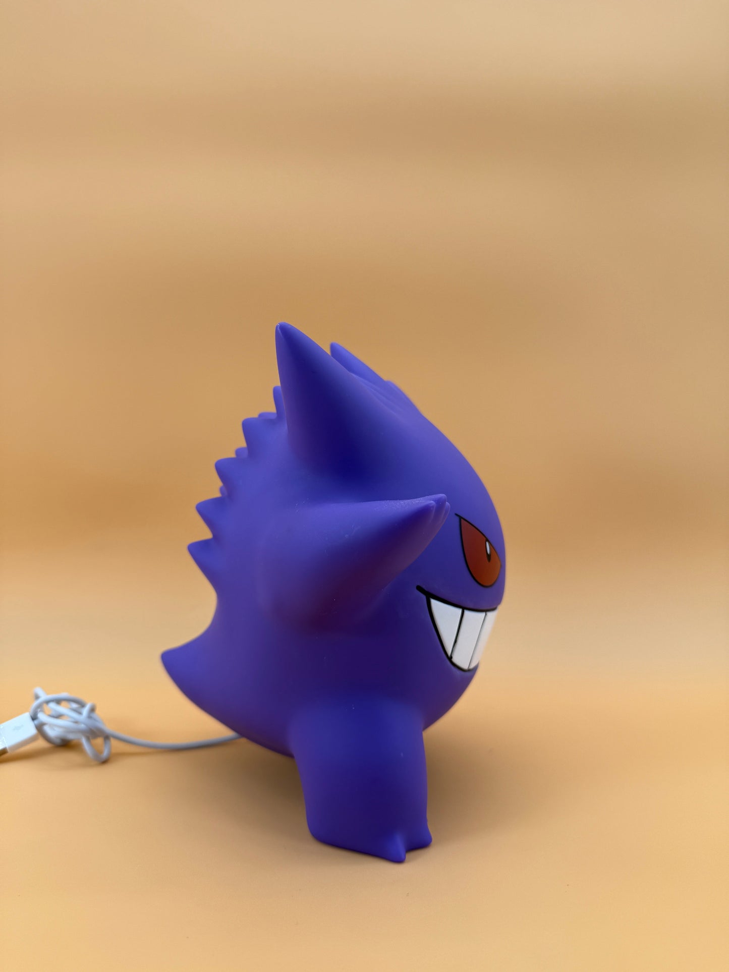 7" Gengar Statue Pokemon USB Desk Lamp Light with built-in USB cord.