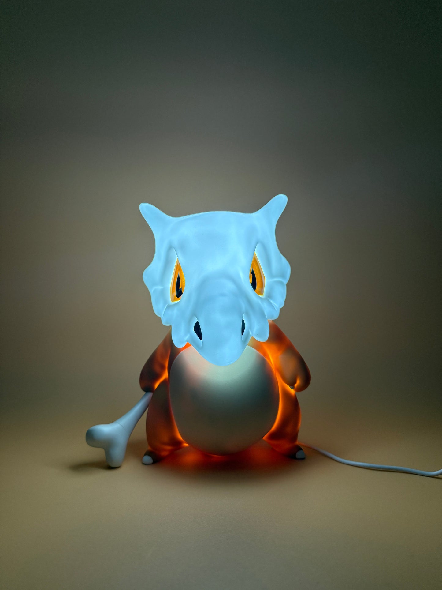 8" Cubone Statue Pokemon USB Desk Lamp Light, unique decorative lighting.