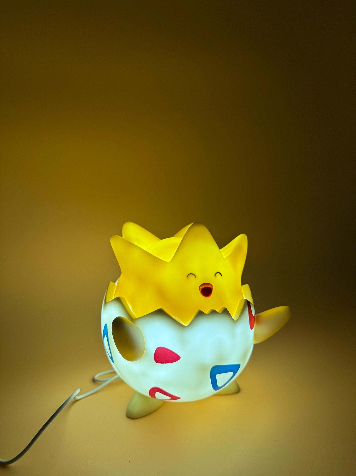 7" Togepi Statue USB Desk Lamp Light with built-in USB cord and unique design.