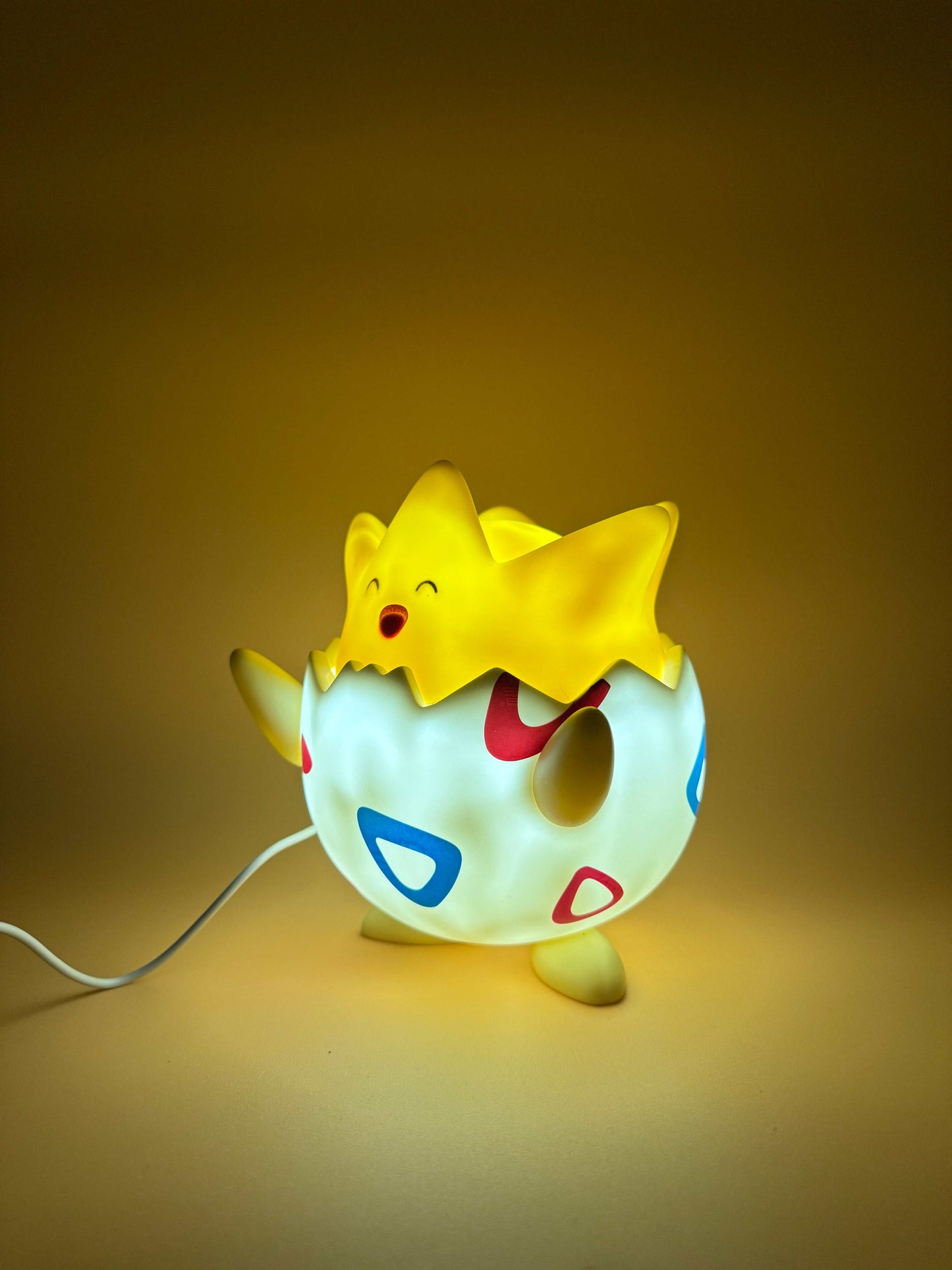 3.5" Togepi Pokemon Statue USB Desk Lamp Light with built-in USB cord.