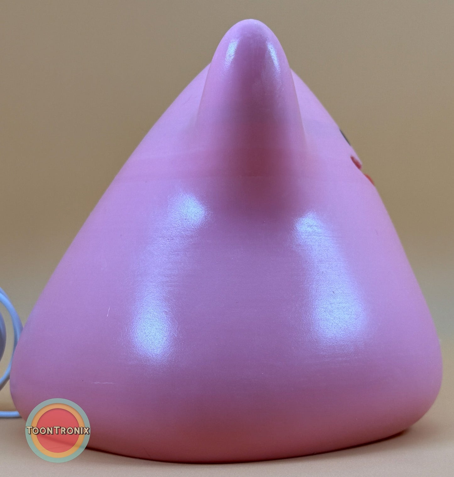 6" Ditto Pokemon Statue USB desk lamp with wood-like finish and built-in USB cord