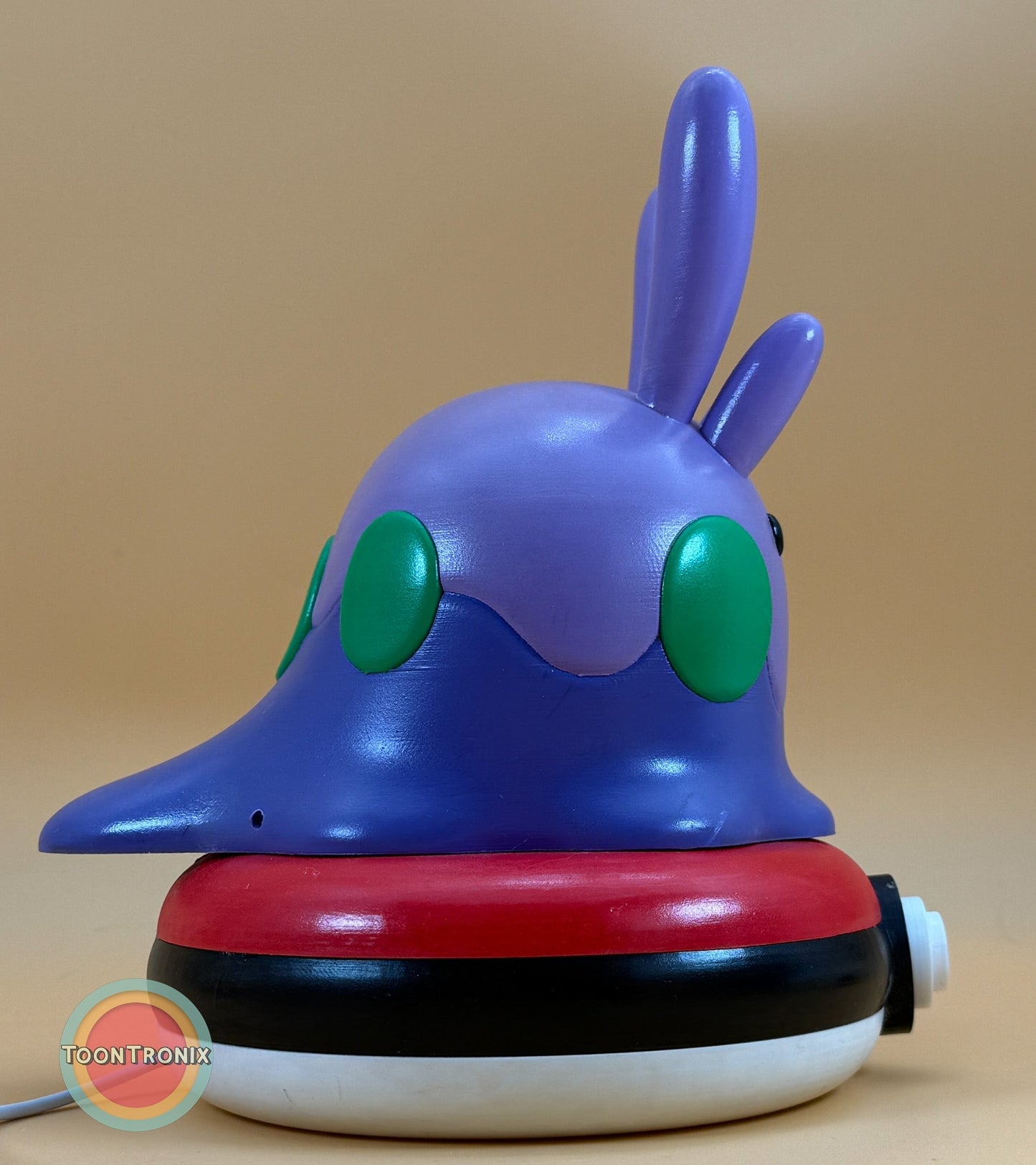 8" Goomy Desk Lamp with wood-like finish, USB cord, and colorful design