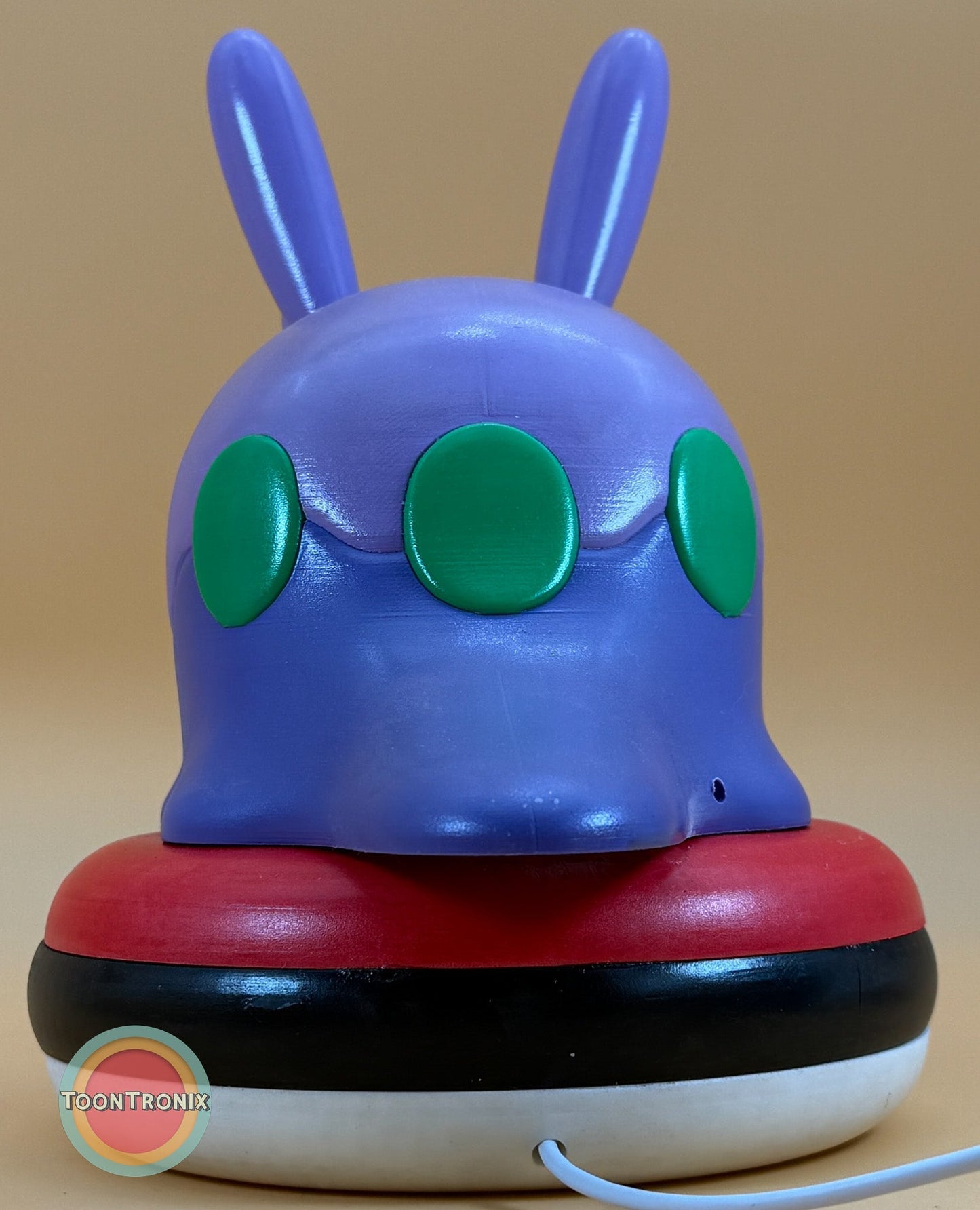 8" Goomy Pokemon statue desk lamp with USB cord and wood-like finish