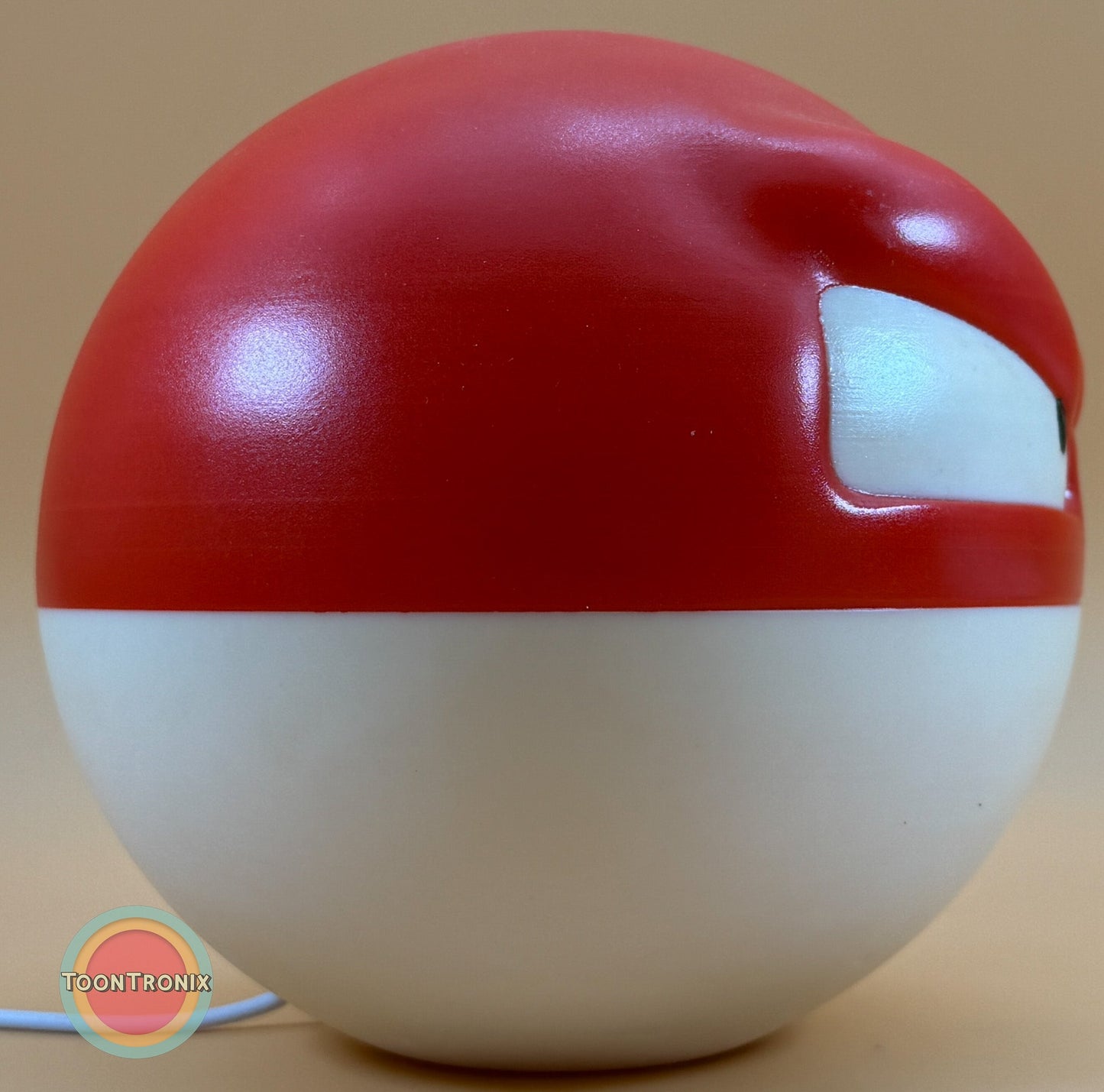 6" Voltorb Pokemon statue desk lamp with USB cord and wood-like finish