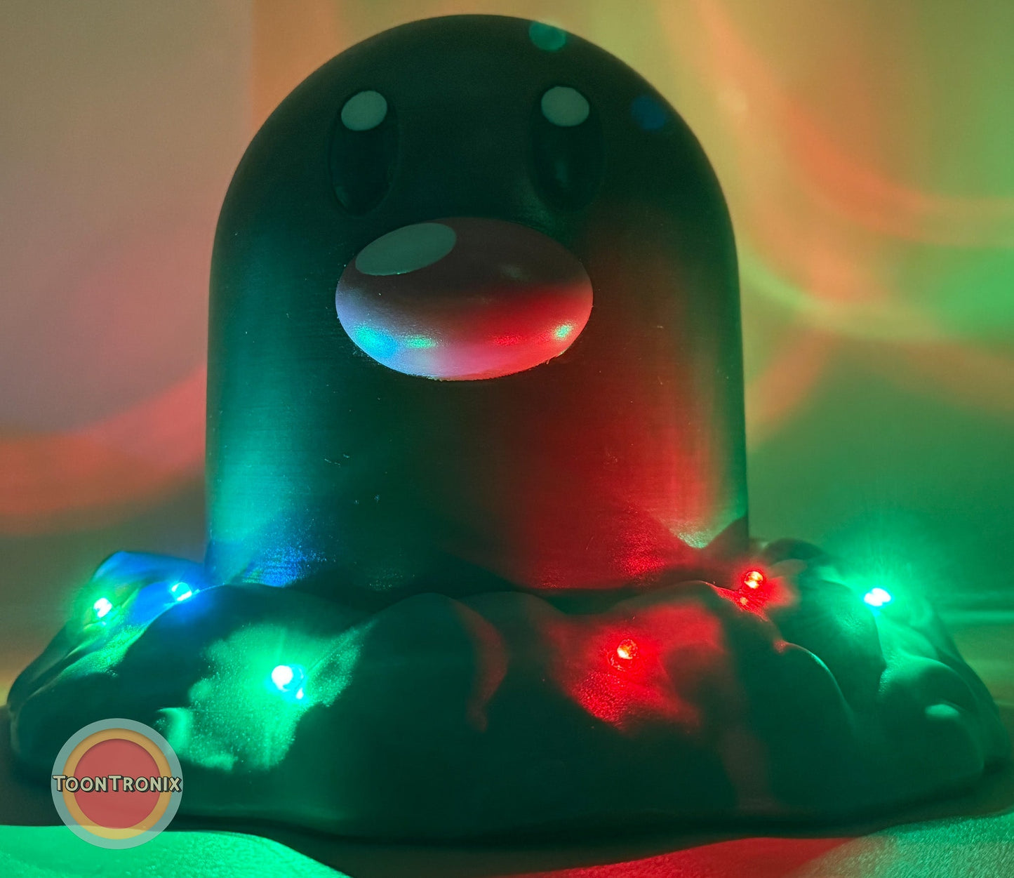 6" Tall Diglett Pokemon statue USB desk lamp with multicolor LED lights and wood-like finish