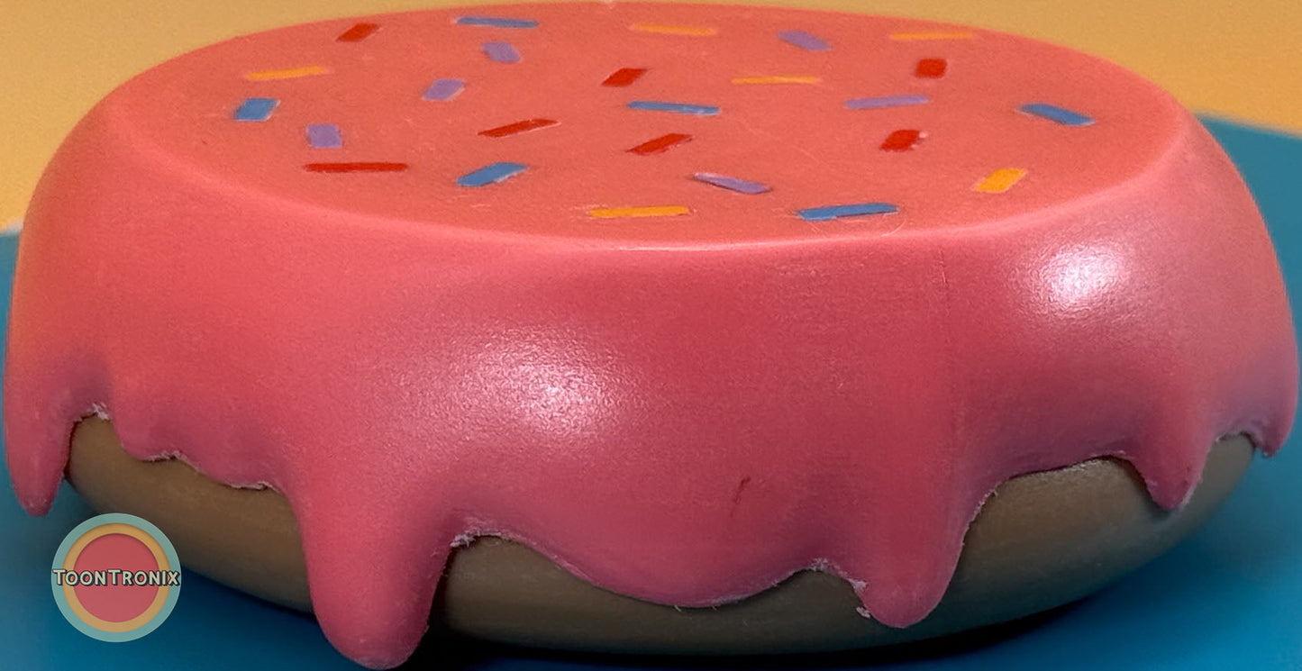 6" or 9" flat donut-shaped LED desk lamp with pink frosting and colorful sprinkles, USB powered cartoon decor