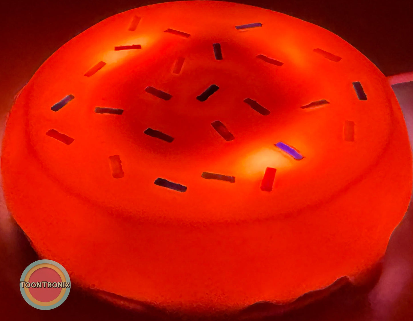 6 or 9 inch flat donut LED desk lamp with colorful sprinkles and USB powered cartoon design