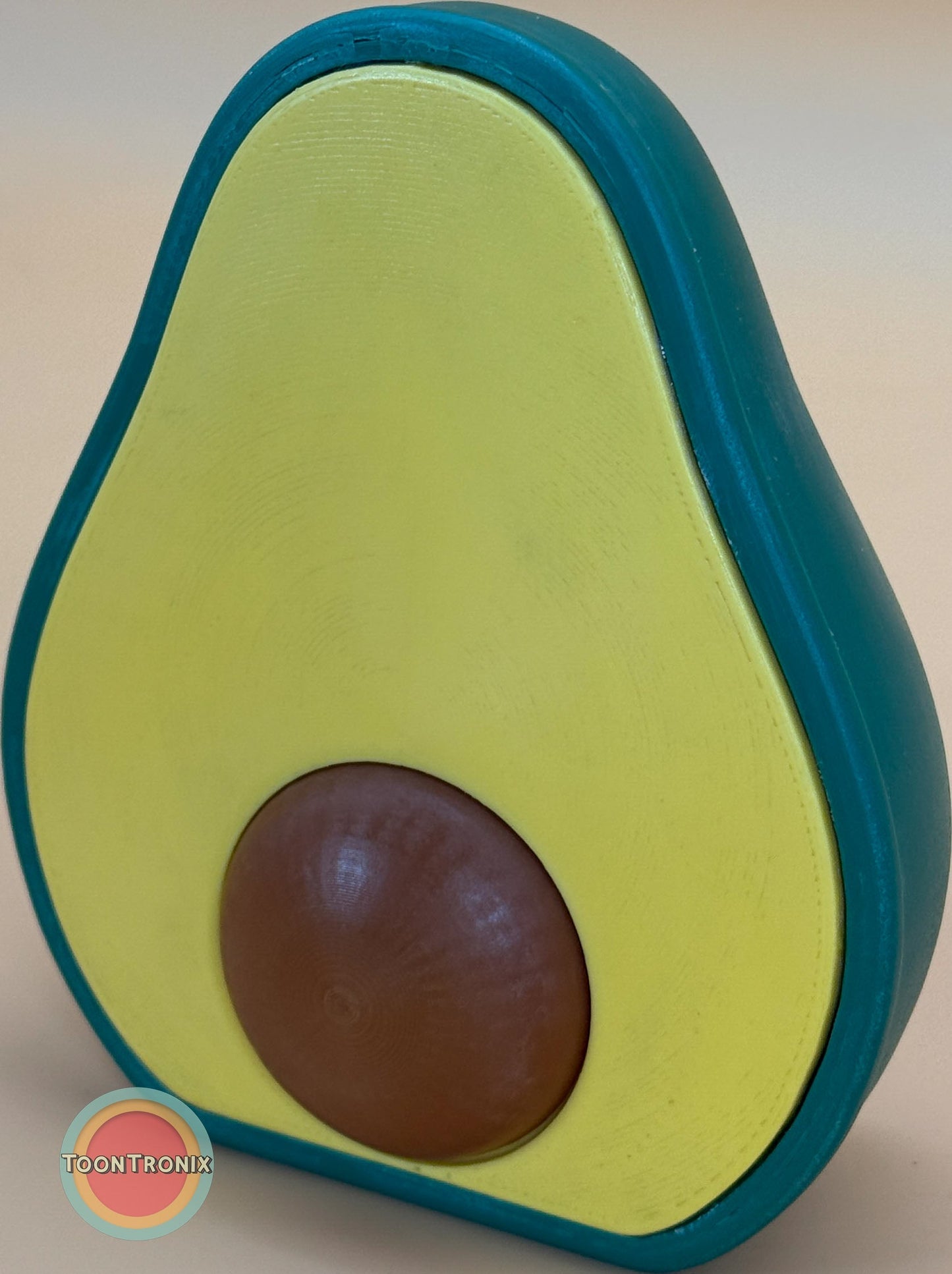 Retro-style avocado desk lamp in vibrant cartoon colors with built-in USB power cord