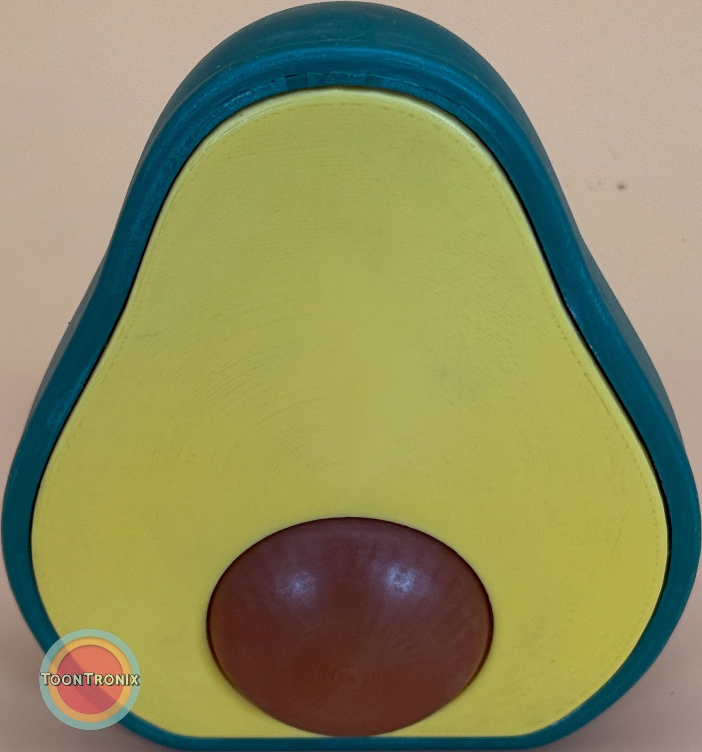 Retro style avocado desk lamp with vibrant cartoon colors and built-in USB cord