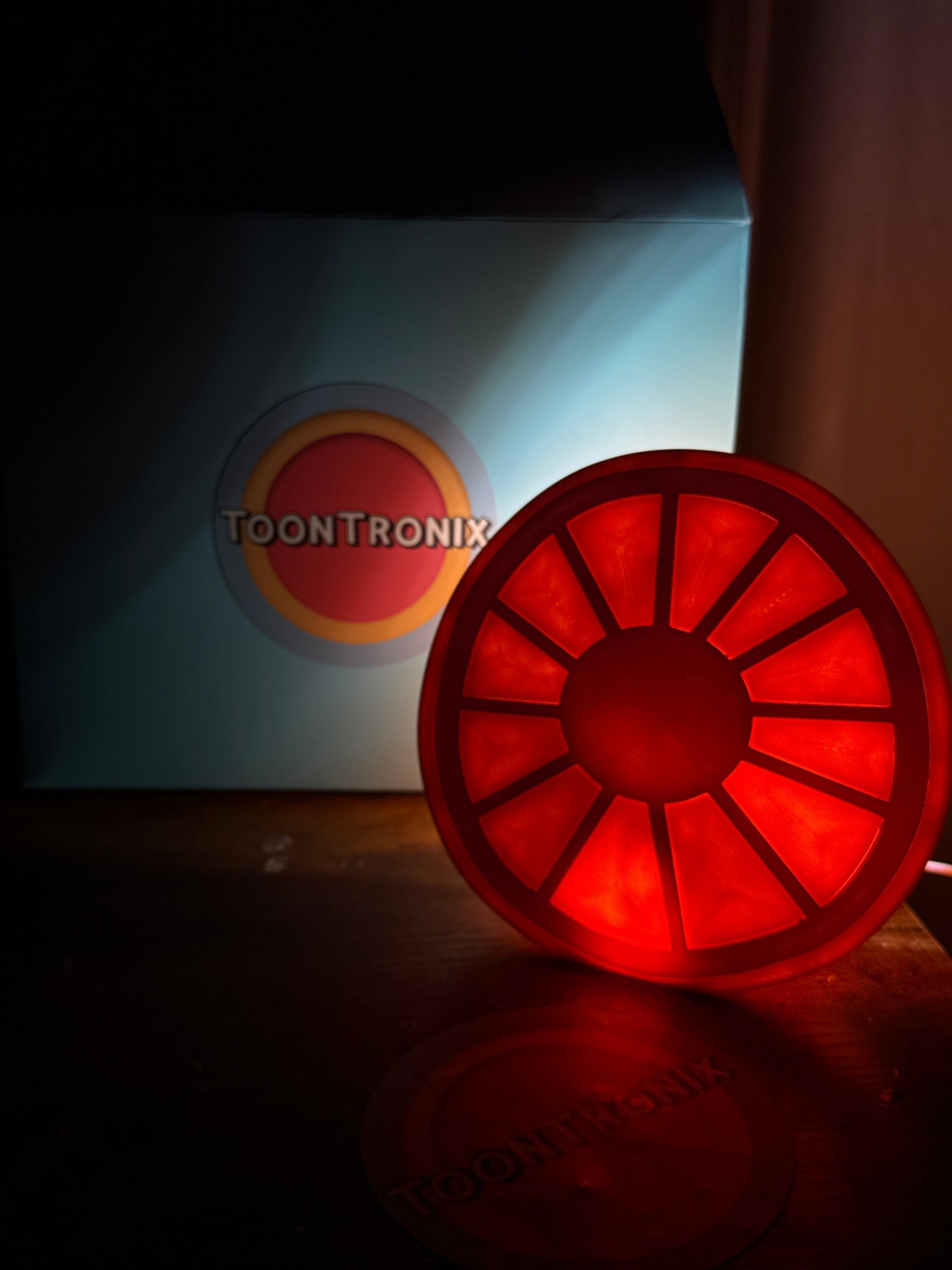 6-inch orange desk food lamp with USB powered LED light and cartoon design