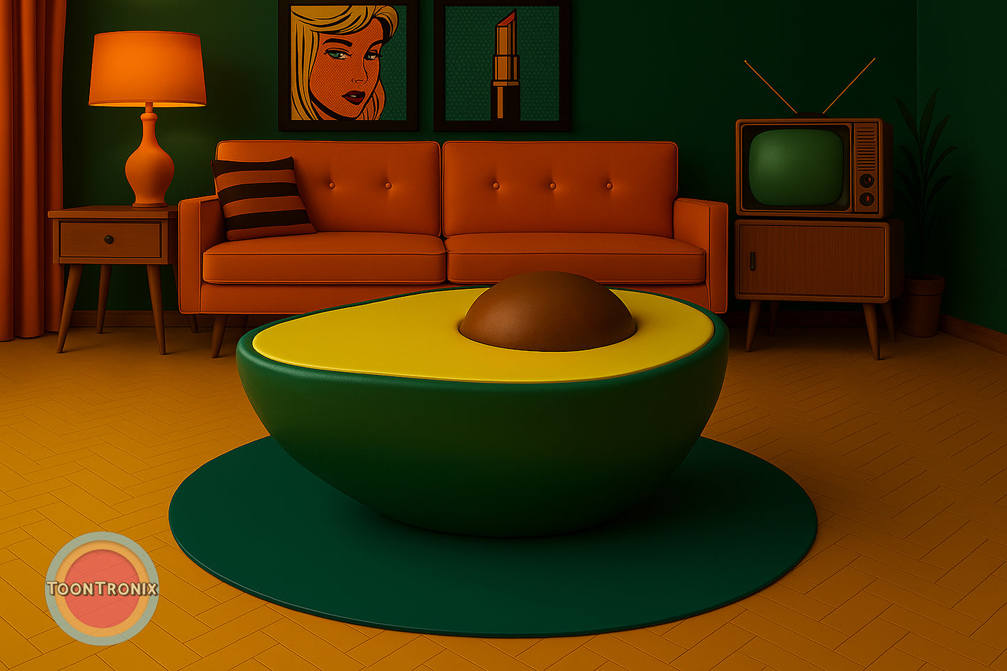 Avocado Light Up Table 22" H x 22" L x 22" W (Preorder Shipping 2026)