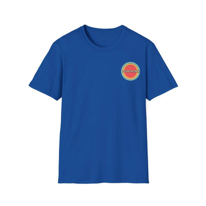 Unisex Toontronix Tv Tee with ribbed collar and classic fit, blue color.