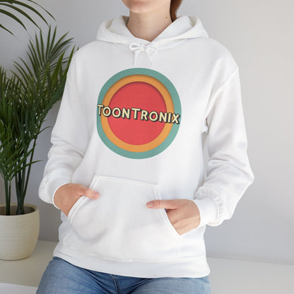 Toontronix Toons Logo Hoodie, unisex heavy blend sweatshirt, cozy and stylish.
