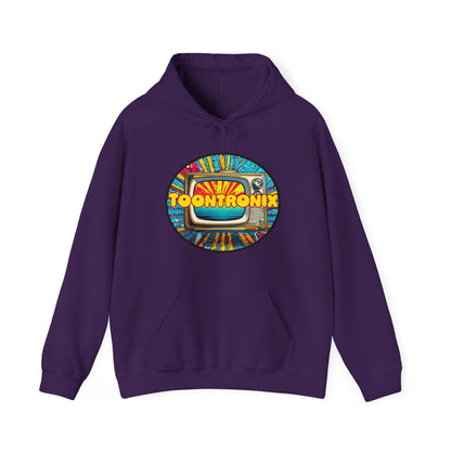 Toontronix TV Hoodie - Unisex Heavy Blend™ Sweatshirt, spacious kangaroo pocket, adjustable drawstring, cozy and stylish hoodie.