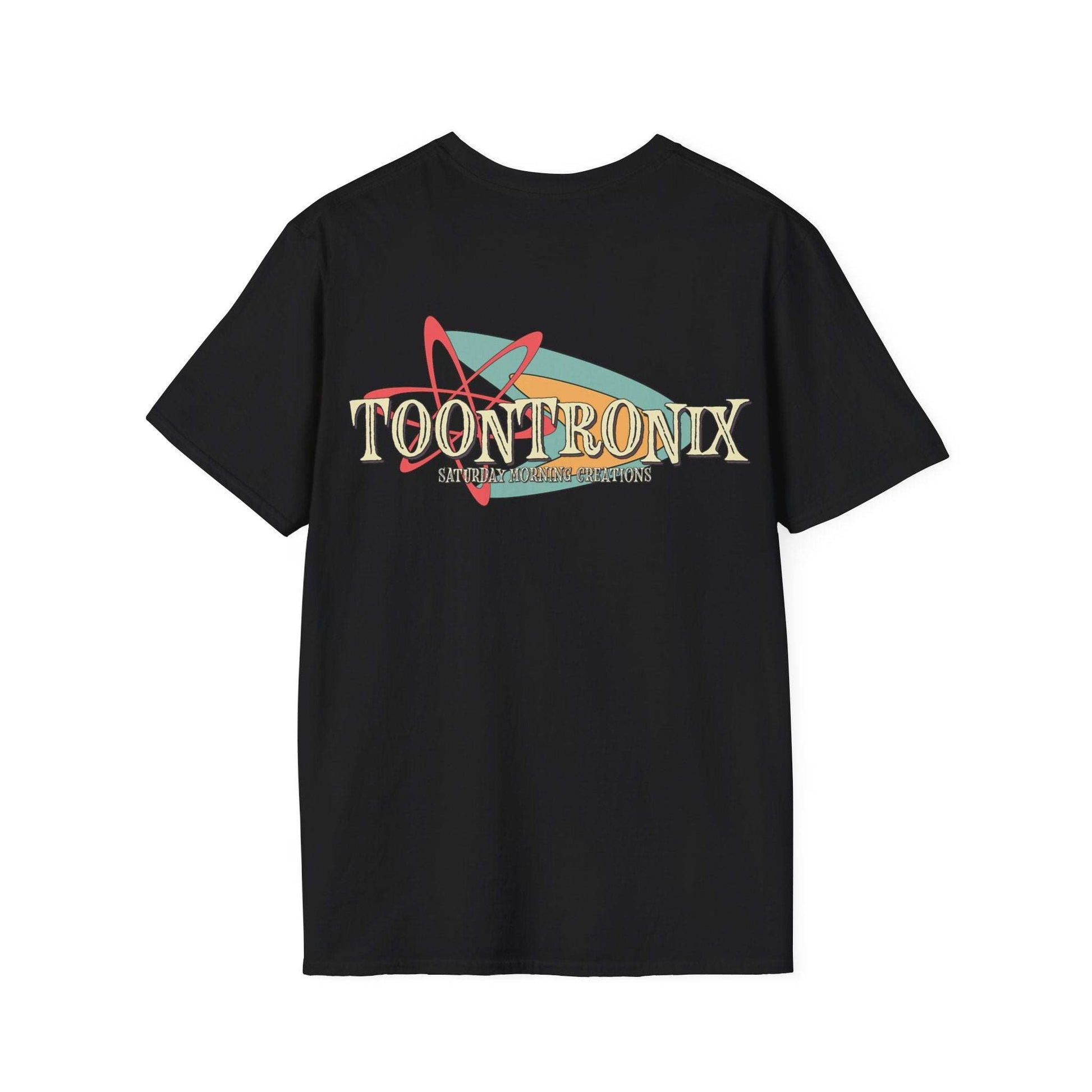 Toontronix Retro Logo Tee Unisex Shirt with classic fit and ribbed collar.