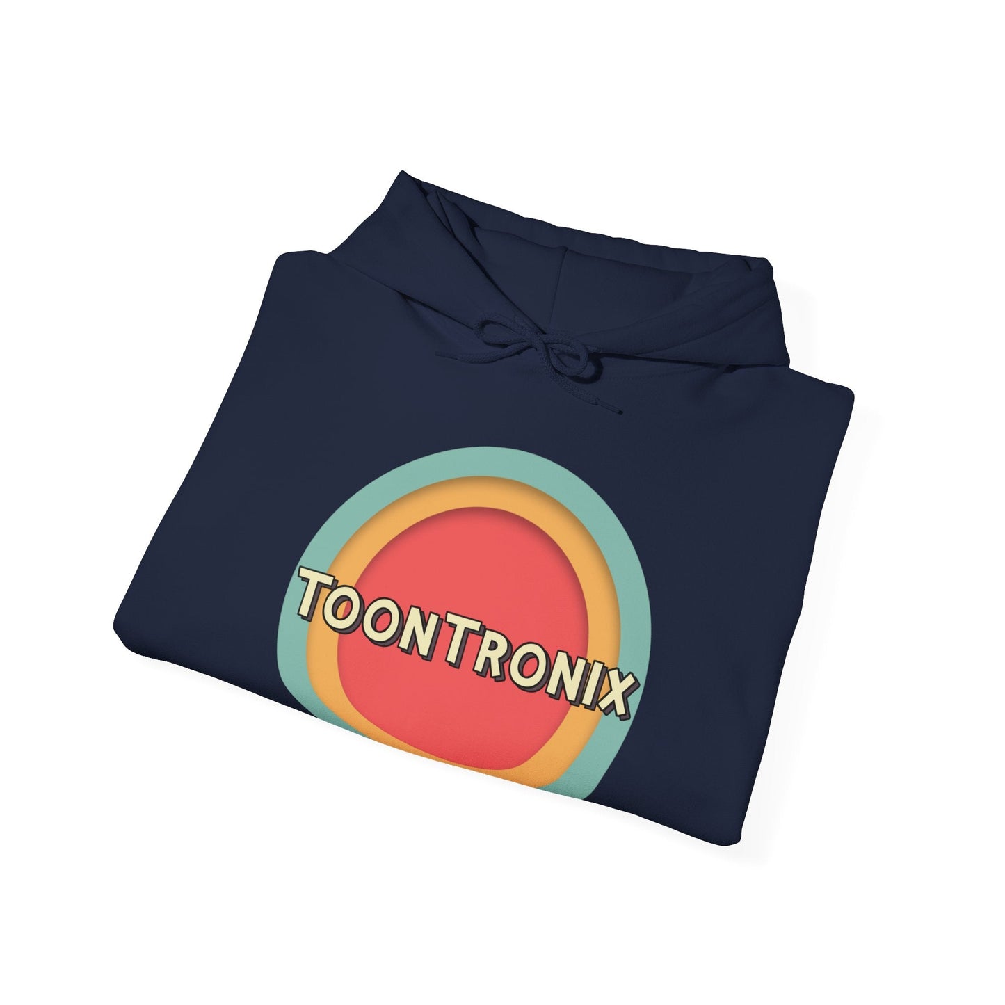Toontronix Toons Logo Hoodie - Unisex Heavy Blend™ Sweatshirt with vibrant logo design.