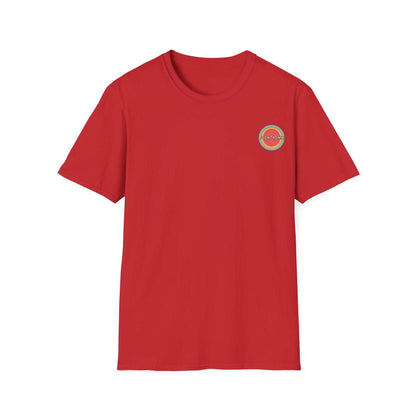 Toontronix Atomic Tv Tee, red t-shirt with a playful vintage cartoon design for a nostalgic vibe.