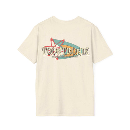 Toontronix Retro Logo Tee Unisex Shirt with classic fit and ribbed collar, featuring the colorful Toontronix logo design.