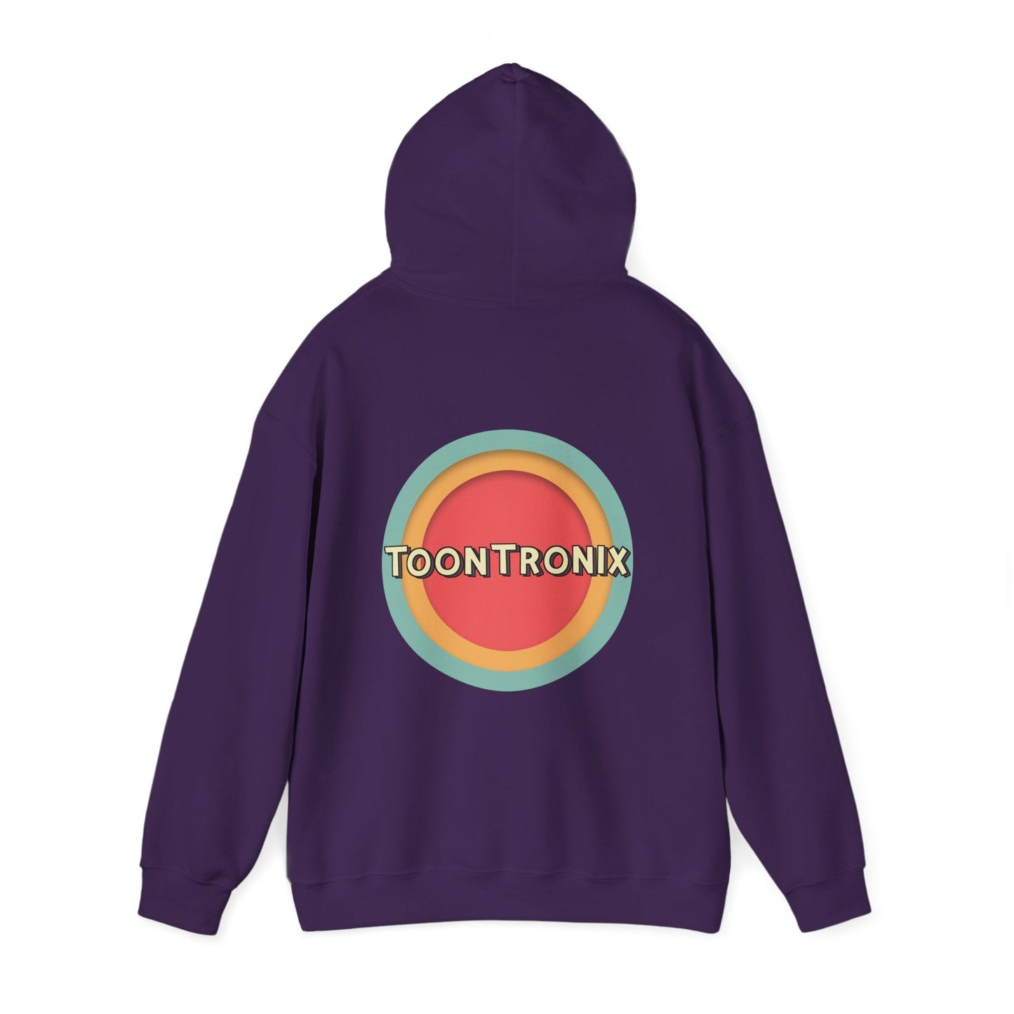 Toontronix Toons Logo Hoodie - Unisex Heavy Blend Sweatshirt, cozy casual wear with kangaroo pocket.