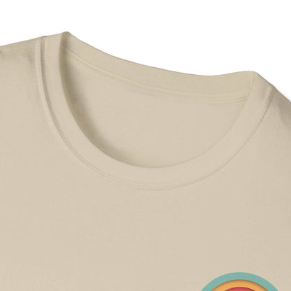 Toontronix Tv Tee Unisex Shirt with ribbed collar, featuring colorful design.