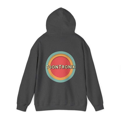 Toontronix Toons Logo Hoodie - Unisex Heavy Blend™ Sweatshirt with kangaroo pocket and drawstring hood.