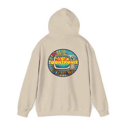 Toontronix TV Hoodie - Unisex Heavy Blend™ Sweatshirt with vibrant graphic, cozy kangaroo pocket, and adjustable hood.