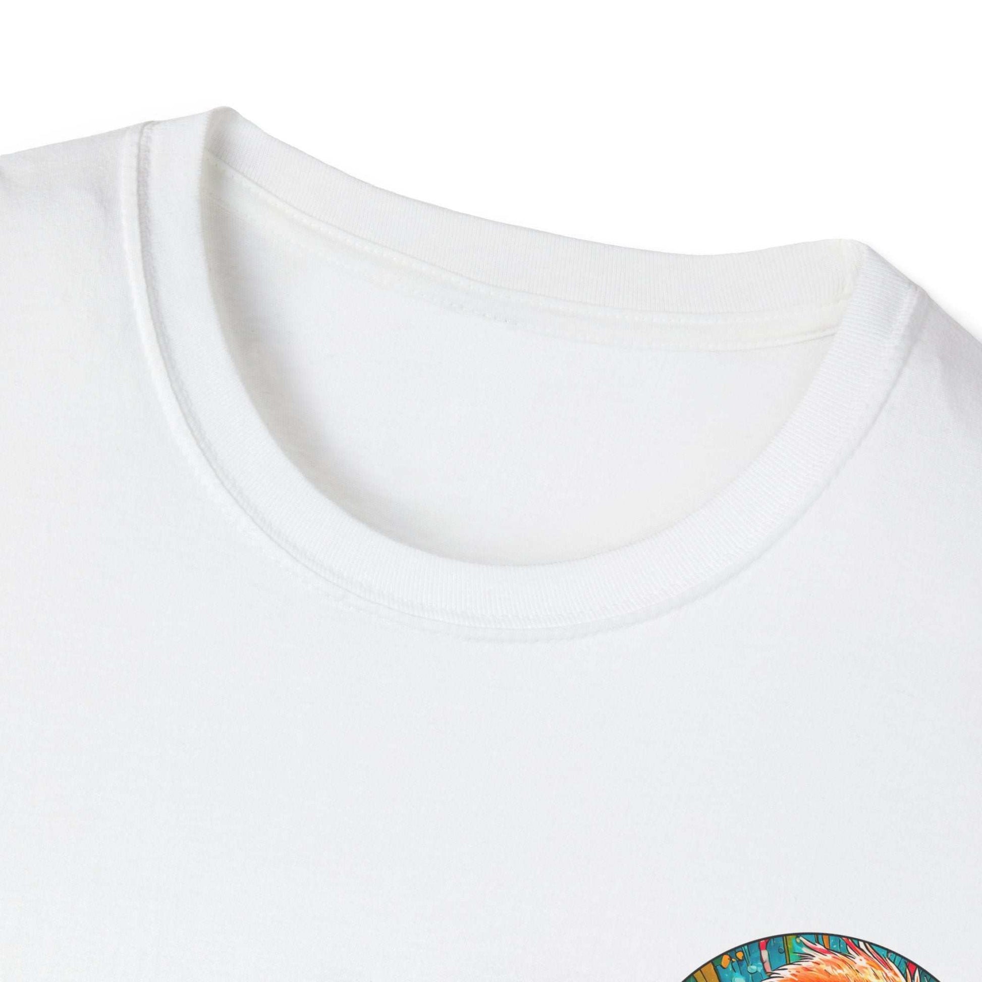 Vibrant Dr. Flamingoz unisex T-shirt with ribbed collar and colorful design, perfect for casual wear and fans of Toontronix Toons.