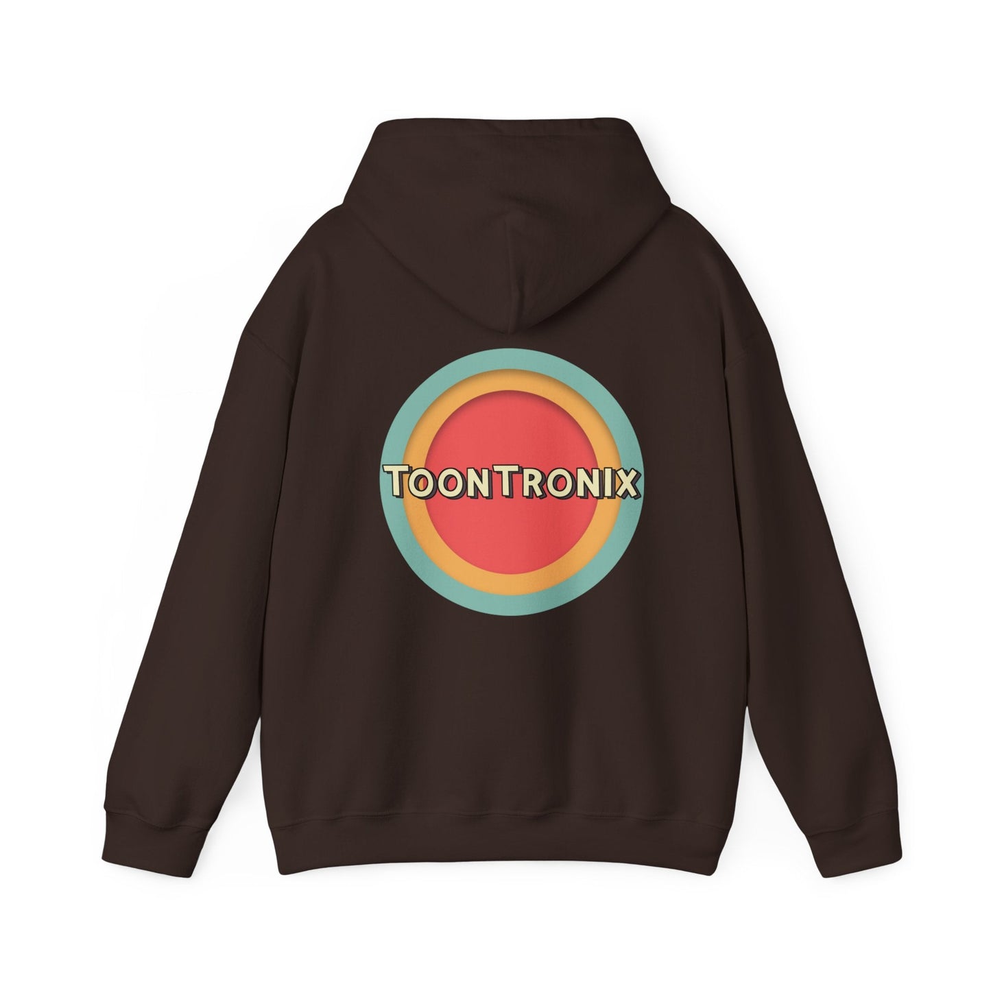 Unisex hoodie featuring Toontronix Toons logo on a stylish heavy blend fabric.