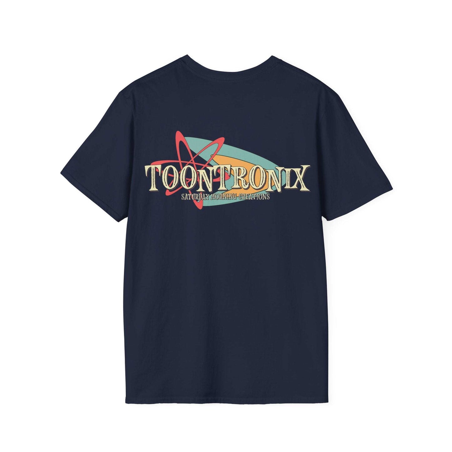 Toontronix Retro Logo Tee Unisex Shirt with classic fit and ribbed collar.