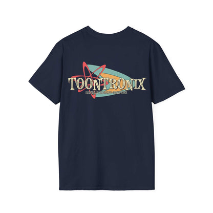 Toontronix Retro Logo Tee Unisex Shirt with classic fit and ribbed collar.