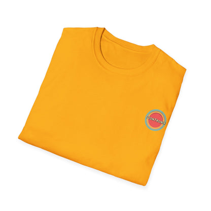 Vintage cartoon-inspired Toontronix Atomic Tv Tee in vibrant yellow with a crew neckline, made from 100% ring-spun cotton.