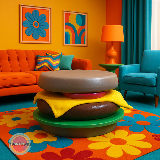 Burger Light Up Table 22" H x 22" L x 22" W (Preorder Shipping 2026)