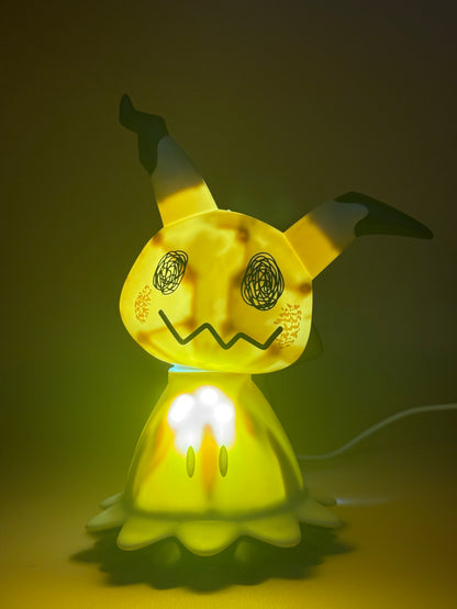 7" Moving Mimikyu with Wheels Pokemon Lamp Light Statue Figure Collectible