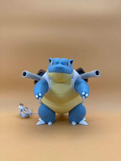 7" Blastoise Statue Pokemon USB Desk Lamp with built-in cord, limited edition.