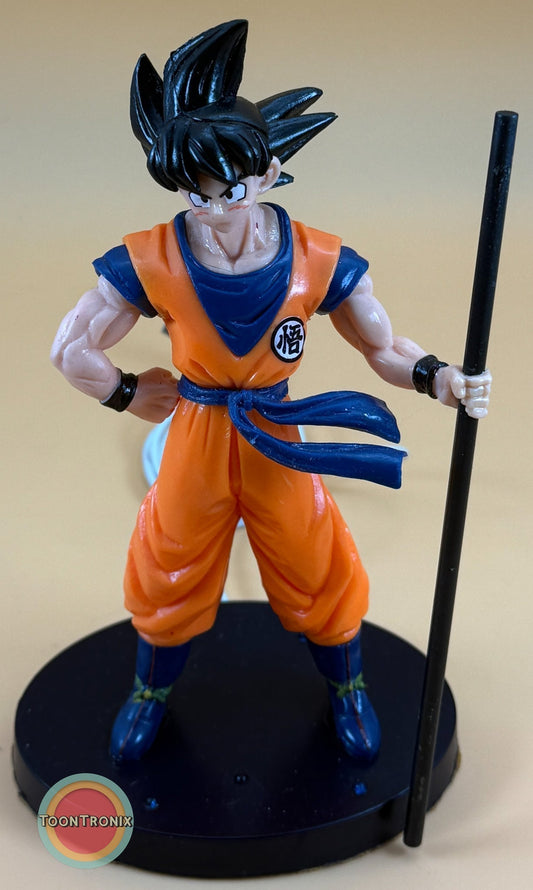8" Dragonball Z Goku Statue desk lamp with built-in USB cord and detailed orange outfit on black base