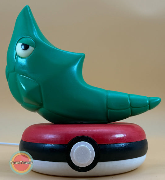 8-inch Metapod Pokemon statue USB desk lamp with wood-like finish on a Pokeball base